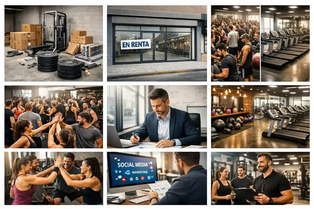 Foto de una calle comercial en una ciudad mexicana, destacando un local vacío que está listo para ser transformado en un gimnasio. Representa la importancia de elegir la ubicación correcta para tu gimnasio."