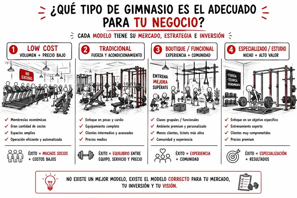 ¿Qué tipo de gimnasio es el adecuado para tu negocio?