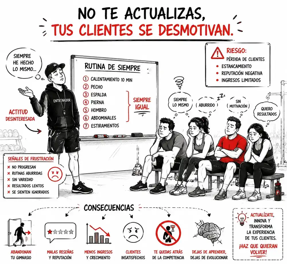 Complacencia de entrenadores y riesgo de abandono