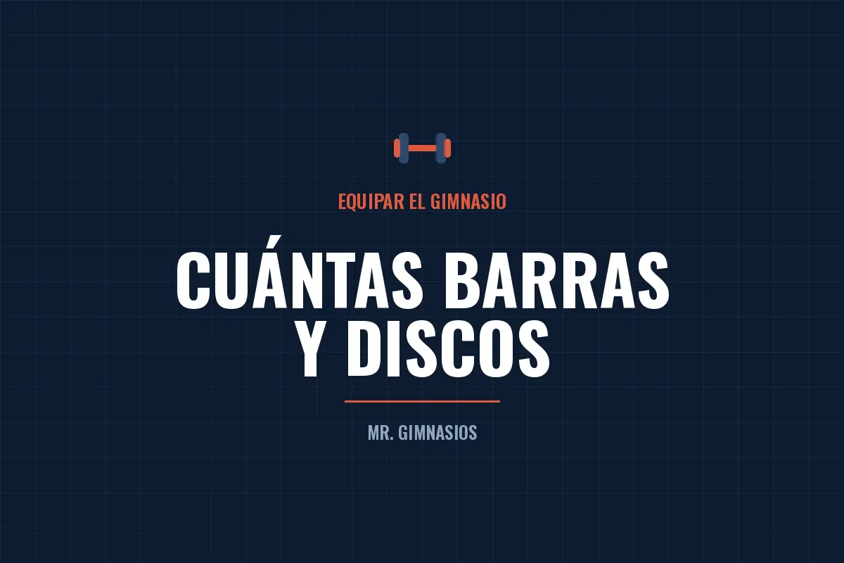 Portada del artículo: Cuántas barras y discos necesita un gimnasio comercial