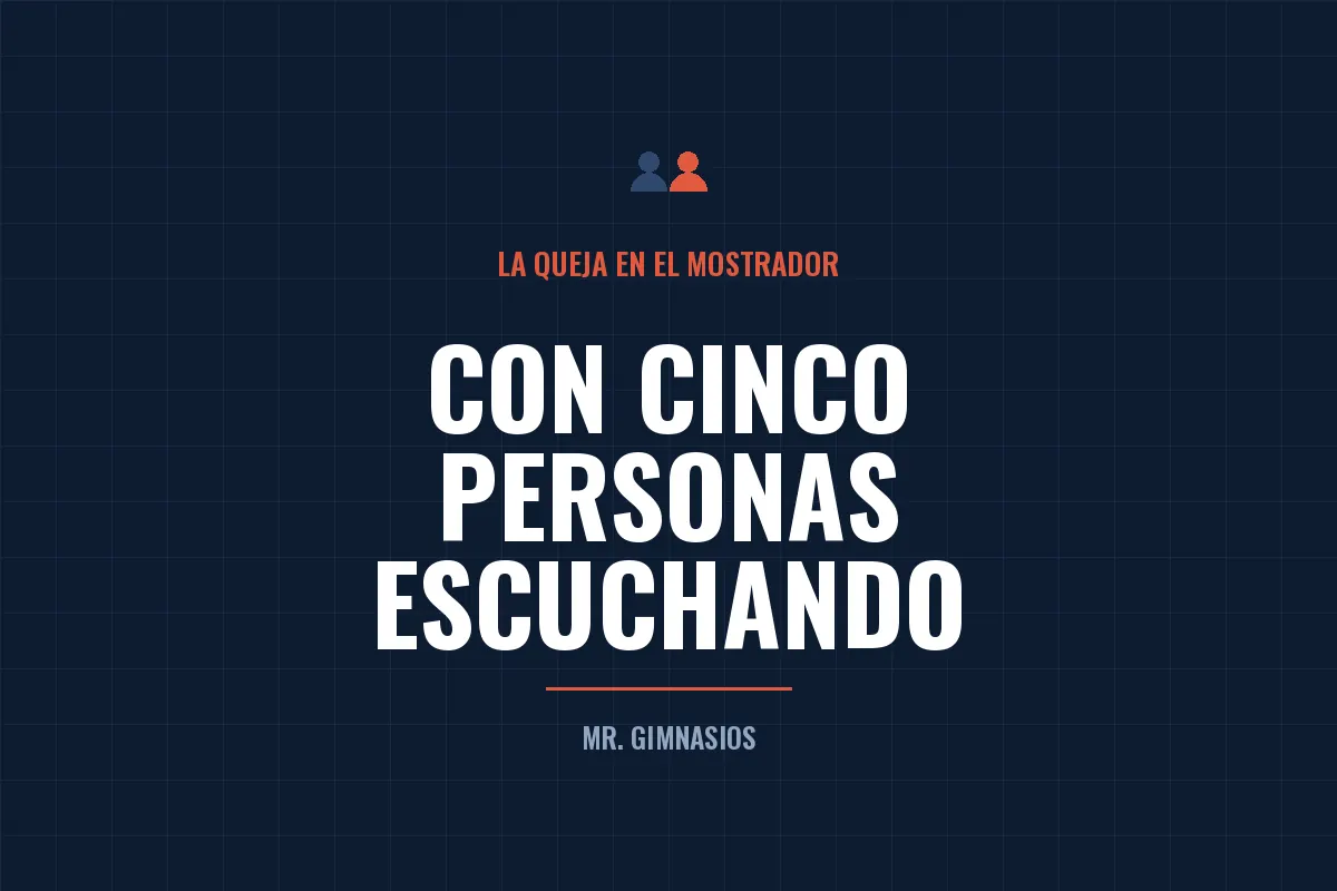 Portada del artículo: La queja en el mostrador, con gente enfrente
