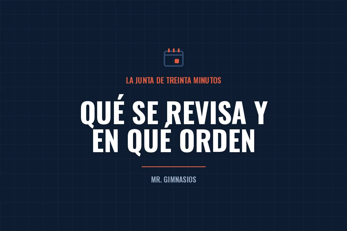 Portada del artículo: La junta semanal de treinta minutos en tu gimnasio